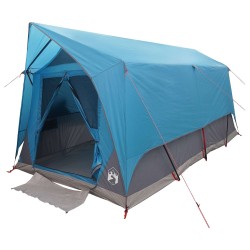 Tente tunnel avec toit Bleu 8 personnes Polyester et Acier 626145626145