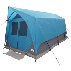 Tente tunnel avec toit Bleu 8 personnes Polyester et Acier 626145626145