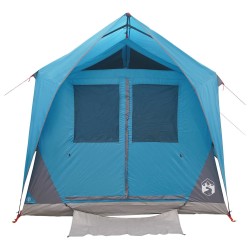 Tente tunnel avec toit Bleu 8 personnes Polyester et Acier 626145626145