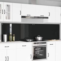 Crédence de cuisine 2 pcs Noir 120 x 60 cm verre trempé 626147626147