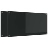 Crédence de cuisine 2 pcs Noir 120 x 60 cm verre trempé 626147626147