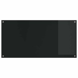 Crédence de cuisine 2 pcs Noir 120 x 60 cm verre trempé 626147626147
