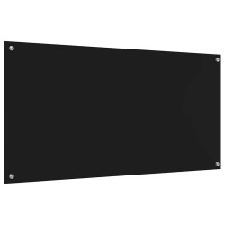Crédence de cuisine 2 pcs Noir 120 x 60 cm verre trempé 626147626147