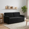Sofa 3 places Noir 198 x 83 x 95 cm Velours 626148626148