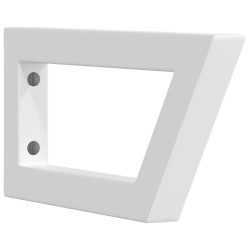Supports d'étagères pour lavabo 2 pcs blanc trapèze acier 626149626149