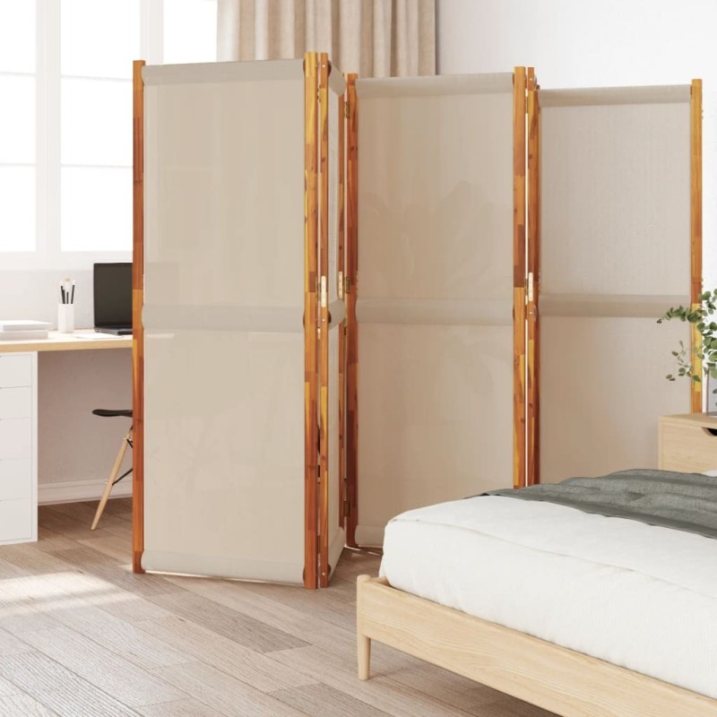 Cloison de séparation 5 panneaux taupe 350x180 cm 626150626150