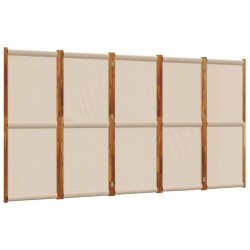 Cloison de séparation 5 panneaux taupe 350x180 cm 626150626150