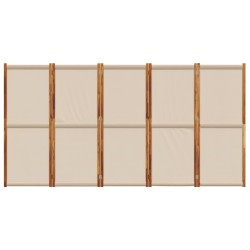 Cloison de séparation 5 panneaux taupe 350x180 cm 626150626150