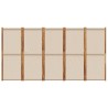 Cloison de séparation 5 panneaux taupe 350x180 cm 626150626150