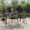 Ensemble à manger de jardin 5 pcs Noir  626153626153