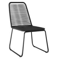 Ensemble à manger de jardin 5 pcs Noir  626153626153