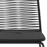 Ensemble à manger de jardin 5 pcs Noir  626153626153