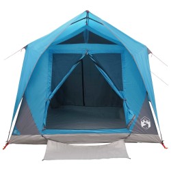 Tente tunnel avec toit Bleu 10 personnes Polyester et Acier 626157626157