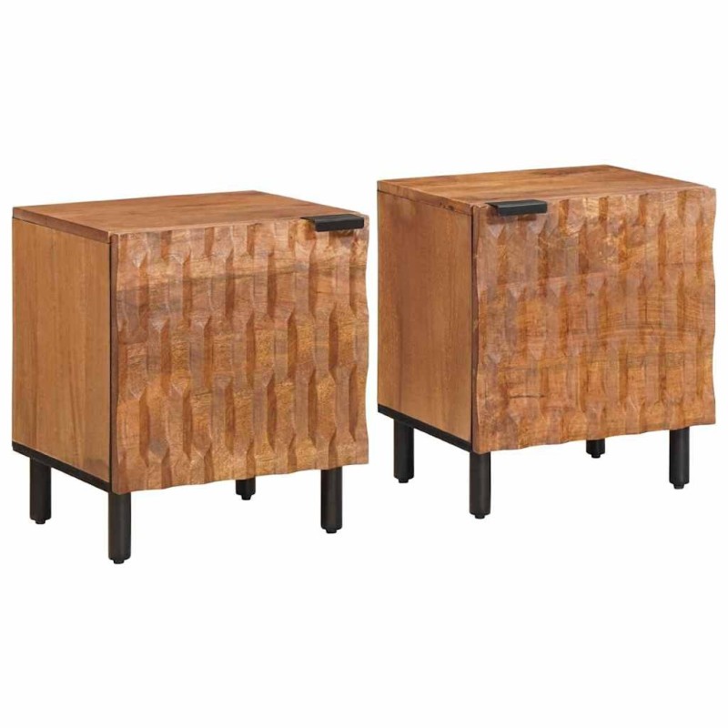 Cabinet de chevet 2 pcs Marron 40 x 33 x 46 cm 626160626160