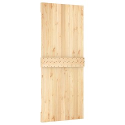 Porte coulissante Naturel et noir 85 x 210 cm 626162626162