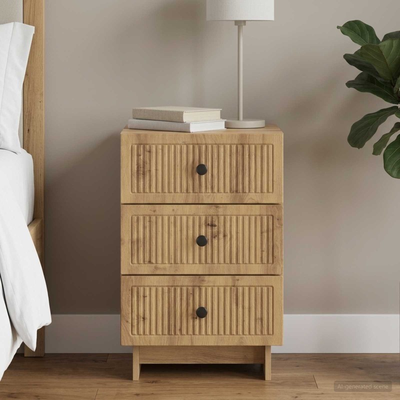 Cabinet de chevet Chêne artisanal 43 x 41 x 66,5 cm 626166626166