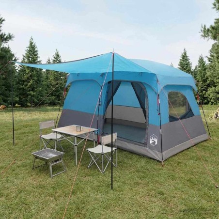 Tente familiale avec toit Bleu 320 x 210 x 180 cm Polyester 626167626167