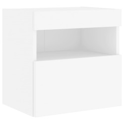 Meuble TV mural avec lumières LED blanc 40x30x40 cm 626169626169