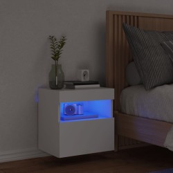Meuble TV mural avec lumières LED blanc 40x30x40 cm 626169626169