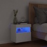 Meuble TV mural avec lumières LED blanc 40x30x40 cm 626169626169