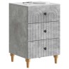 Cabinet de chevet avec tiroir Gris béton 43 x 41 x 66,5 cm 626174626174