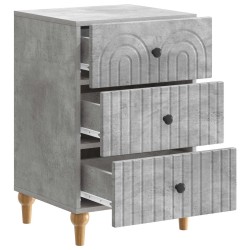 Cabinet de chevet avec tiroir Gris béton 43 x 41 x 66,5 cm 626174626174