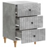 Cabinet de chevet avec tiroir Gris béton 43 x 41 x 66,5 cm 626174626174