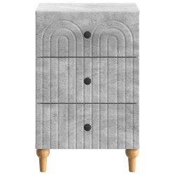 Cabinet de chevet avec tiroir Gris béton 43 x 41 x 66,5 cm 626174626174