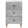 Cabinet de chevet avec tiroir Gris béton 43 x 41 x 66,5 cm 626174626174
