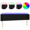 Tête de lit à LED Noir 203x16x78/88 cm Tissu 626177626177