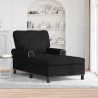 Chaise longue avec coussin Noir 91 x 157 x 91 cm tissu 626180626180
