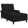 Chaise longue avec coussin Noir 91 x 157 x 91 cm tissu 626180626180