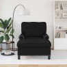 Chaise longue avec coussin Noir 91 x 157 x 91 cm tissu 626180626180