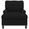 Chaise longue avec coussin Noir 91 x 157 x 91 cm tissu 626180626180
