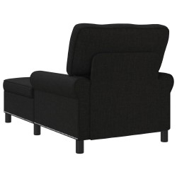 Chaise longue avec coussin Noir 91 x 157 x 91 cm tissu 626180626180