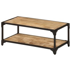 Table basse 90x45x35 cm Bois de manguier massif brut 626182626182