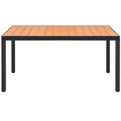Ensemble à manger de jardin 5pcs PVC résine tressée noir marron 626185626185