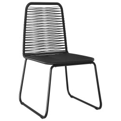 Ensemble à manger de jardin 5pcs PVC résine tressée noir marron 626185626185