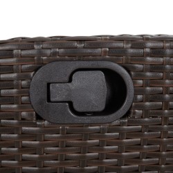 Ensemble à manger de jardin 5 pcs et coussins marron poly rotin 626187626187