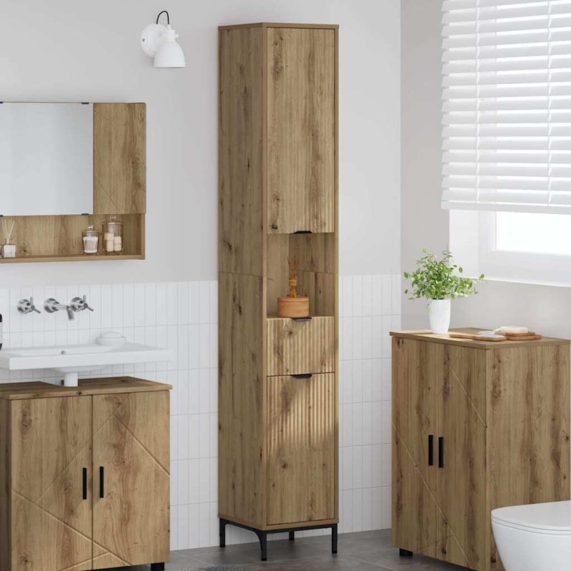 Cabinet de salle de bain Chêne artisanal 31,5 x 33 x 190 cm 626194626194