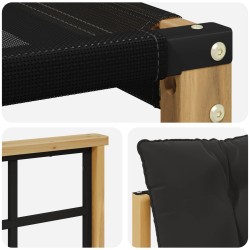 Ensemble de canapés d'extérieur 3 pcs Blanc et noir 626197626197