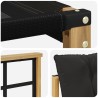 Ensemble de canapés d'extérieur 3 pcs Blanc et noir 626197626197