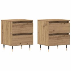Cabinet de chevet 2 pc Chêne artisanal 40 x 35 x 50 cm 626199626199