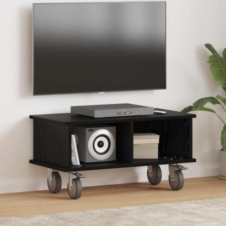 Meuble TV Chêne noir 68,5 x 35 x 35 cm Bois d'ingénierie 626200626200