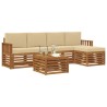 Ensemble de canapés d'extérieur 6 pcs Naturel et Beige 626203626203