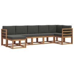 Ensemble de canapés d'extérieur 7 pcs Naturel et Anthracite 626204626204