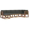 Ensemble de canapés d'extérieur 7 pcs Naturel et Anthracite 626204626204