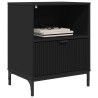 Cabinet de chevet 2 pcs Noir 49 x 36 x 61 cm Bois d'ingénierie 626207626207