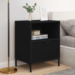 Cabinet de chevet 2 pcs Noir 49 x 36 x 61 cm Bois d'ingénierie 626207626207