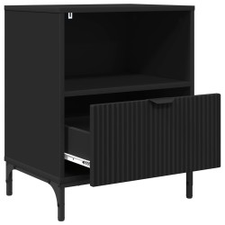 Cabinet de chevet 2 pcs Noir 49 x 36 x 61 cm Bois d'ingénierie 626207626207